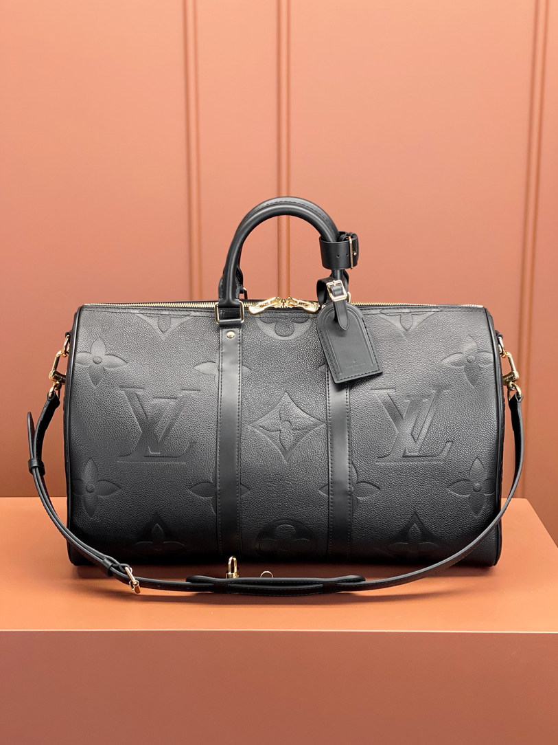 0528 Keepall Bandoulière 45 Monogram Empreinte Leather