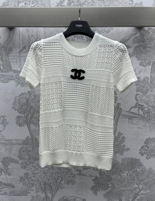 0528 Hollow short sleeve knitted