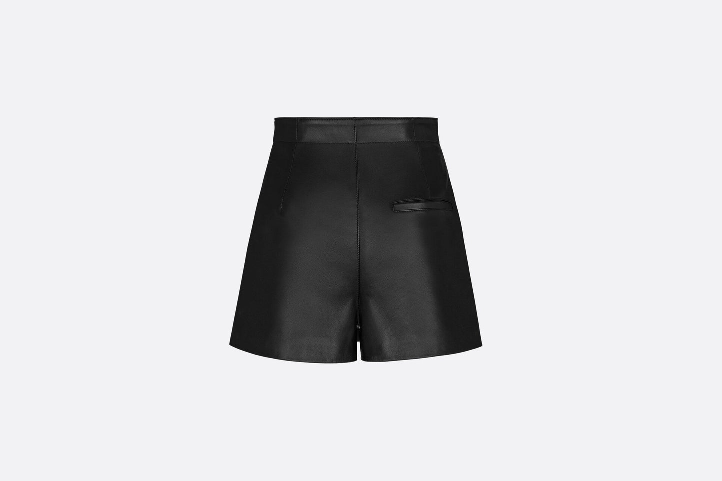 0528 Black sheepskin buckle skirt