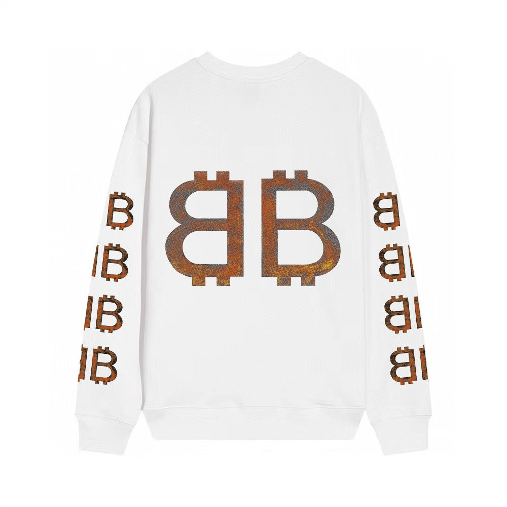 Vintage B Letter Print Sweatshirt