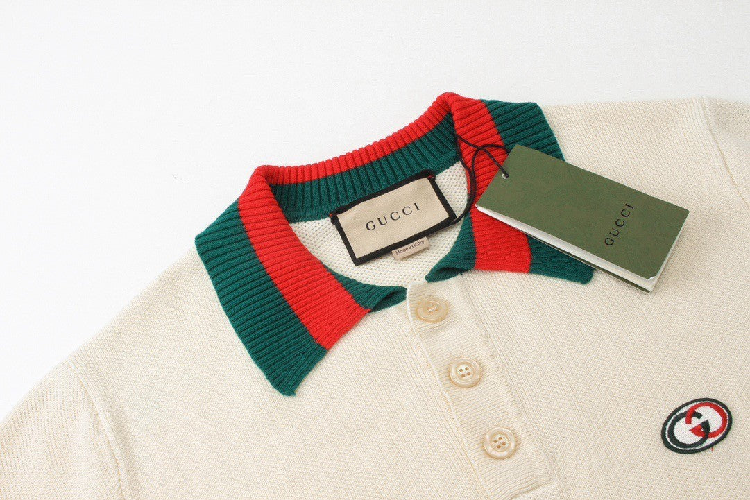 0528 Contrast color polo shirt