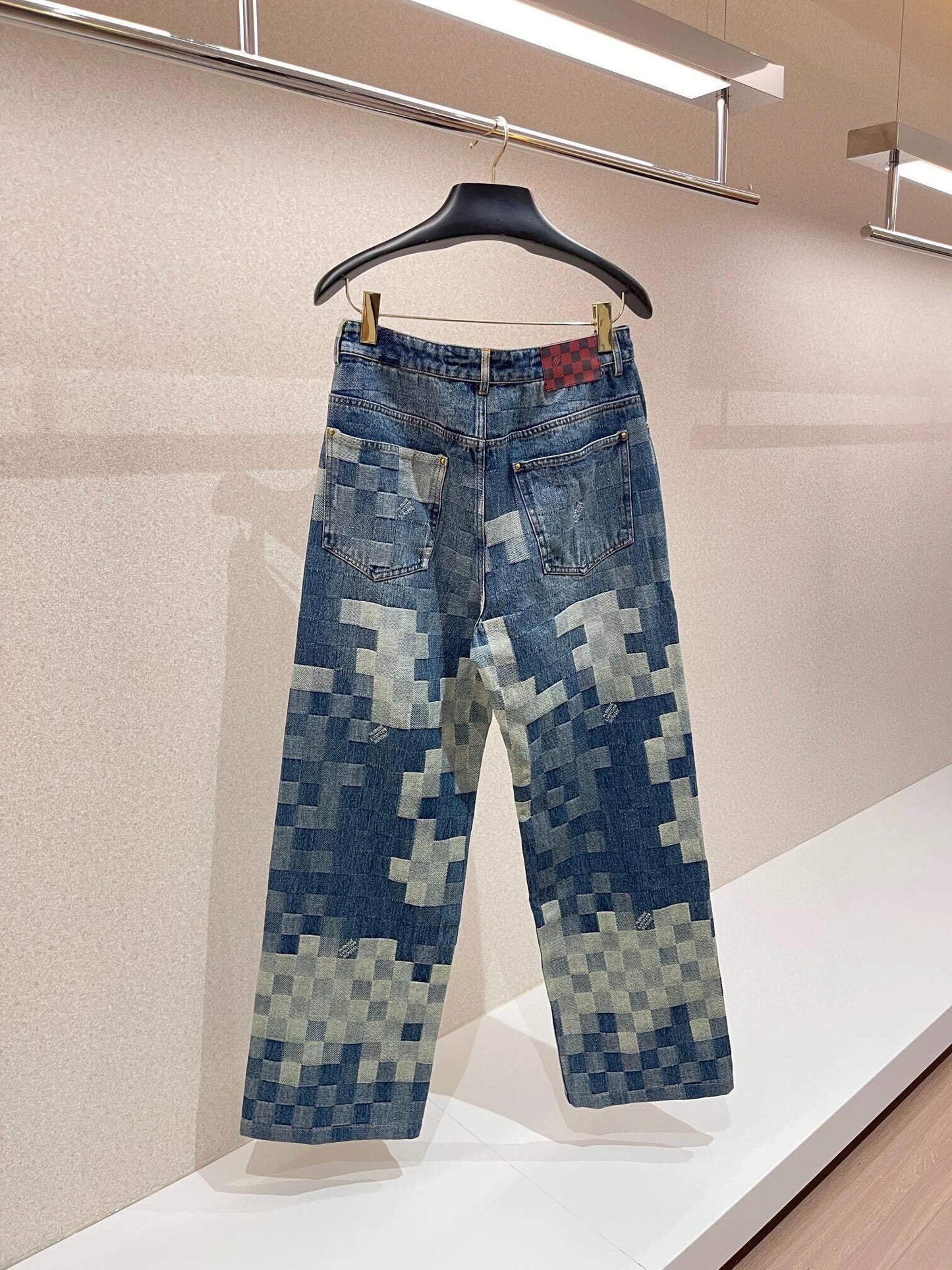 0528 New mosaic pattern jeans