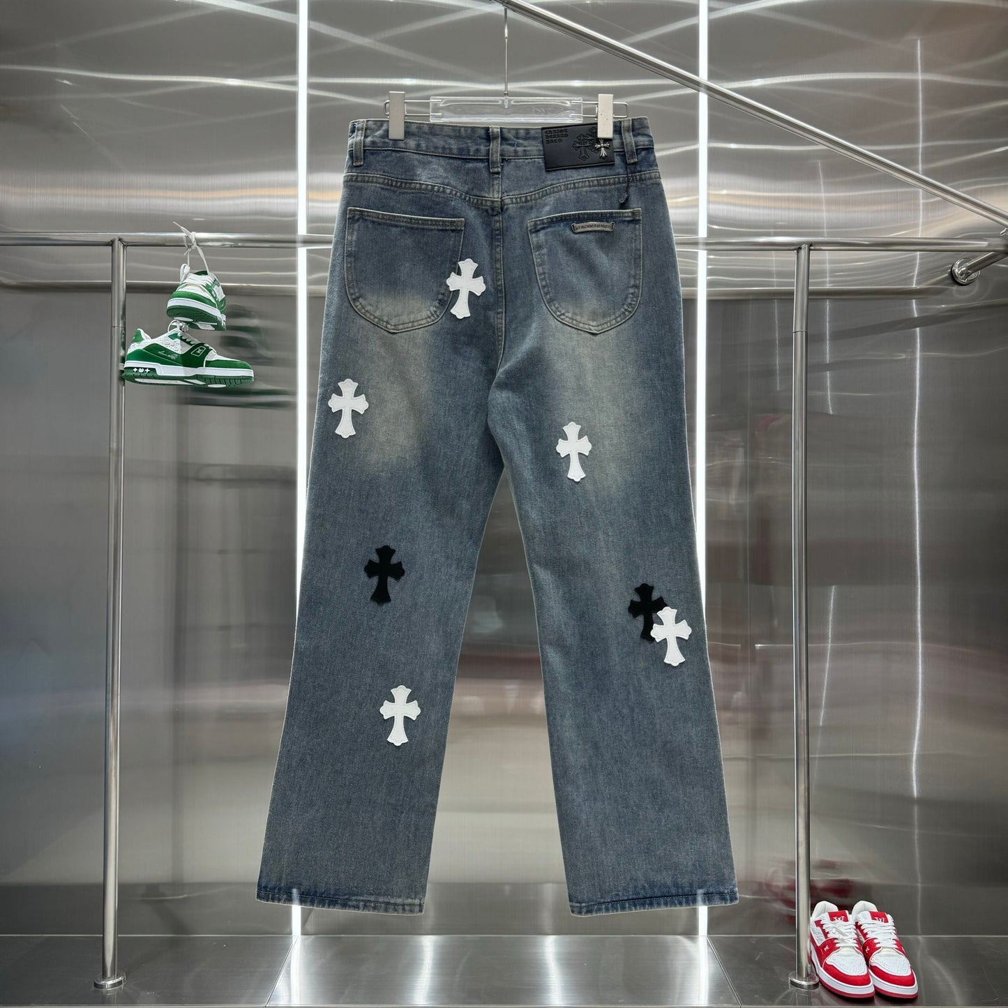 0617 New cargo style printed jeans