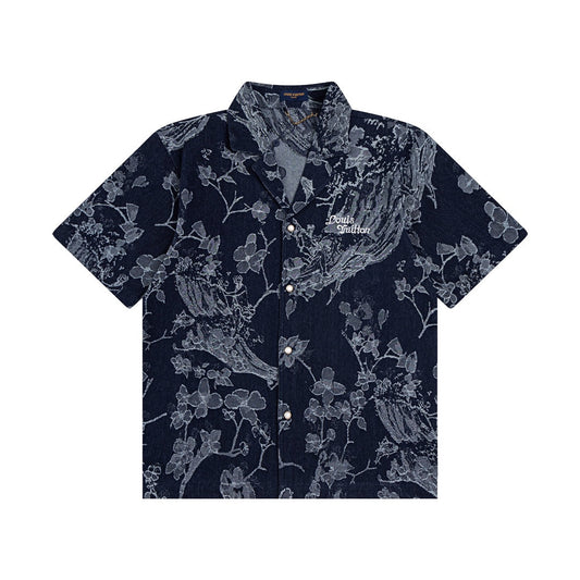 0617 New denim short-sleeved shirt