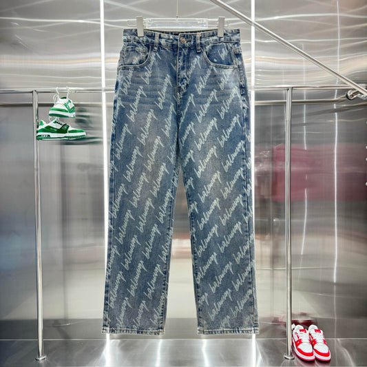 0617 New cargo style printed jeans