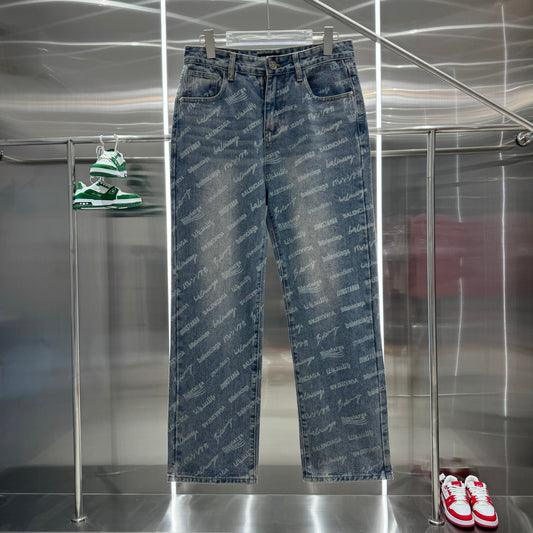 0617 New cargo style printed jeans