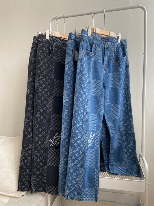 0717 Cargo functional denim pants