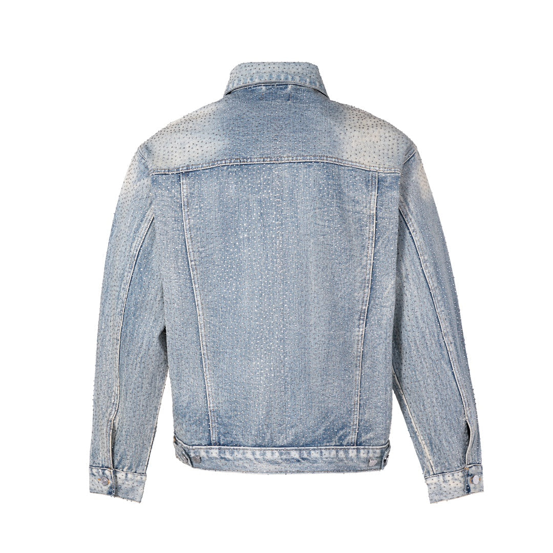 0717 New heavy craft whole pressed drill denim jacket