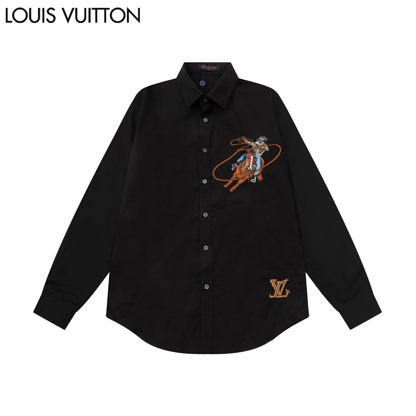 0818 New autumn and winter heavy craft embroidered loose version long sleeve shirt