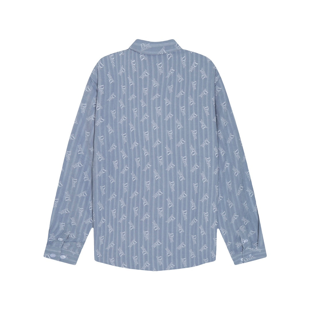 0818 New autumn and winter feature print loose version long-sleeved shirt