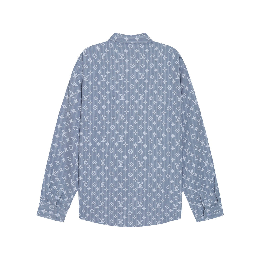 0818 New autumn and winter feature print loose version long-sleeved shirt