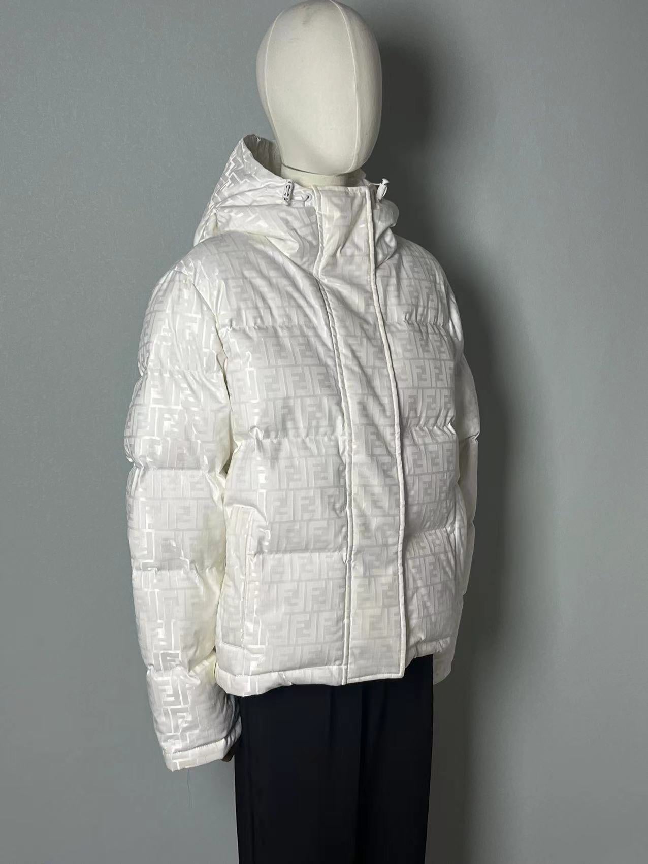 1021 New jacquard hooded down jacket