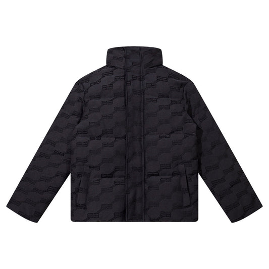 1021 New jacquard fabric down jacket