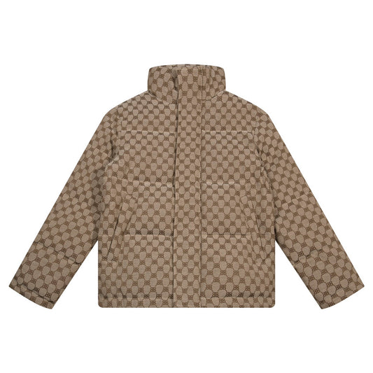 1021 New jacquard fabric down jacket