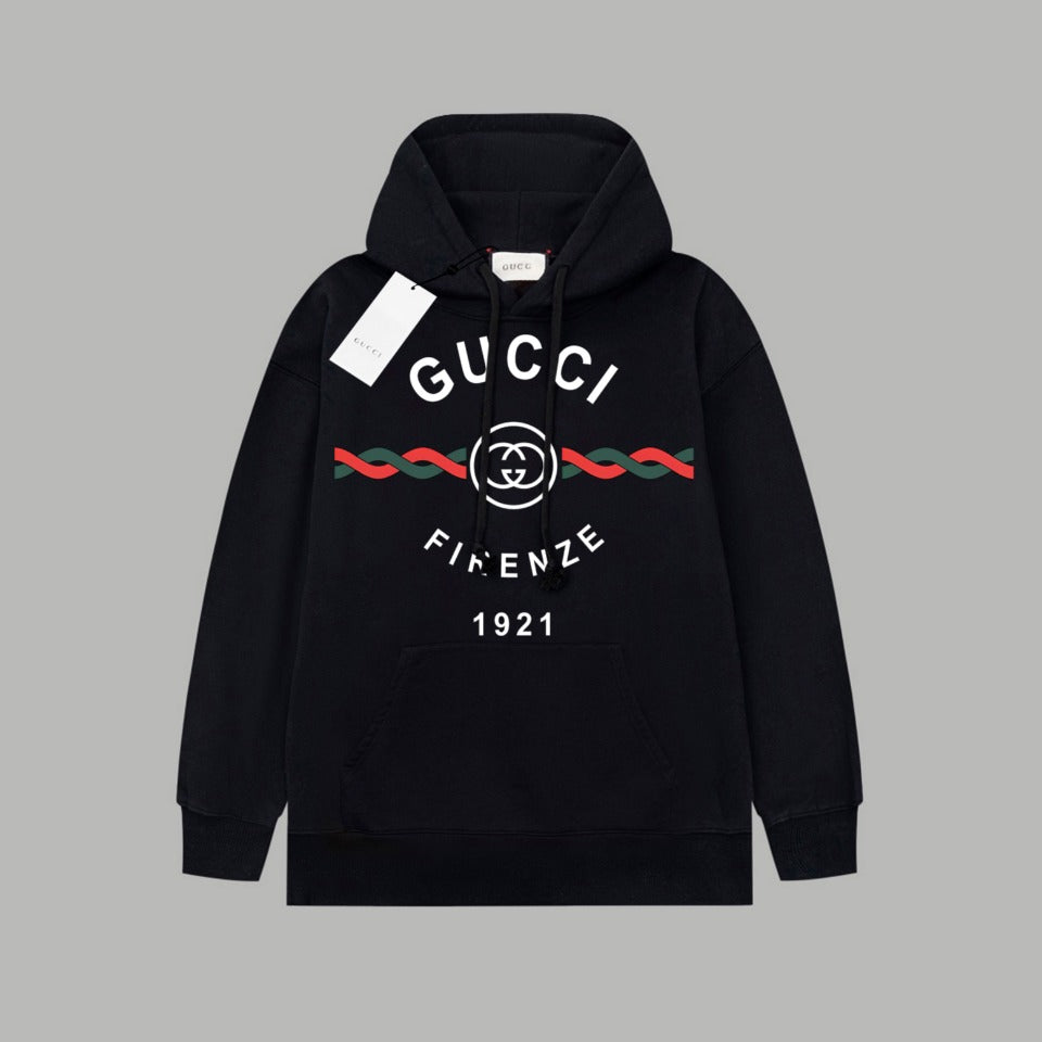 1021 New high quality feature pattern crew-neck hoodie