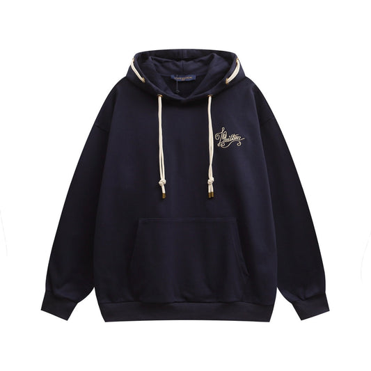 1119 New blue embroidered hoodie