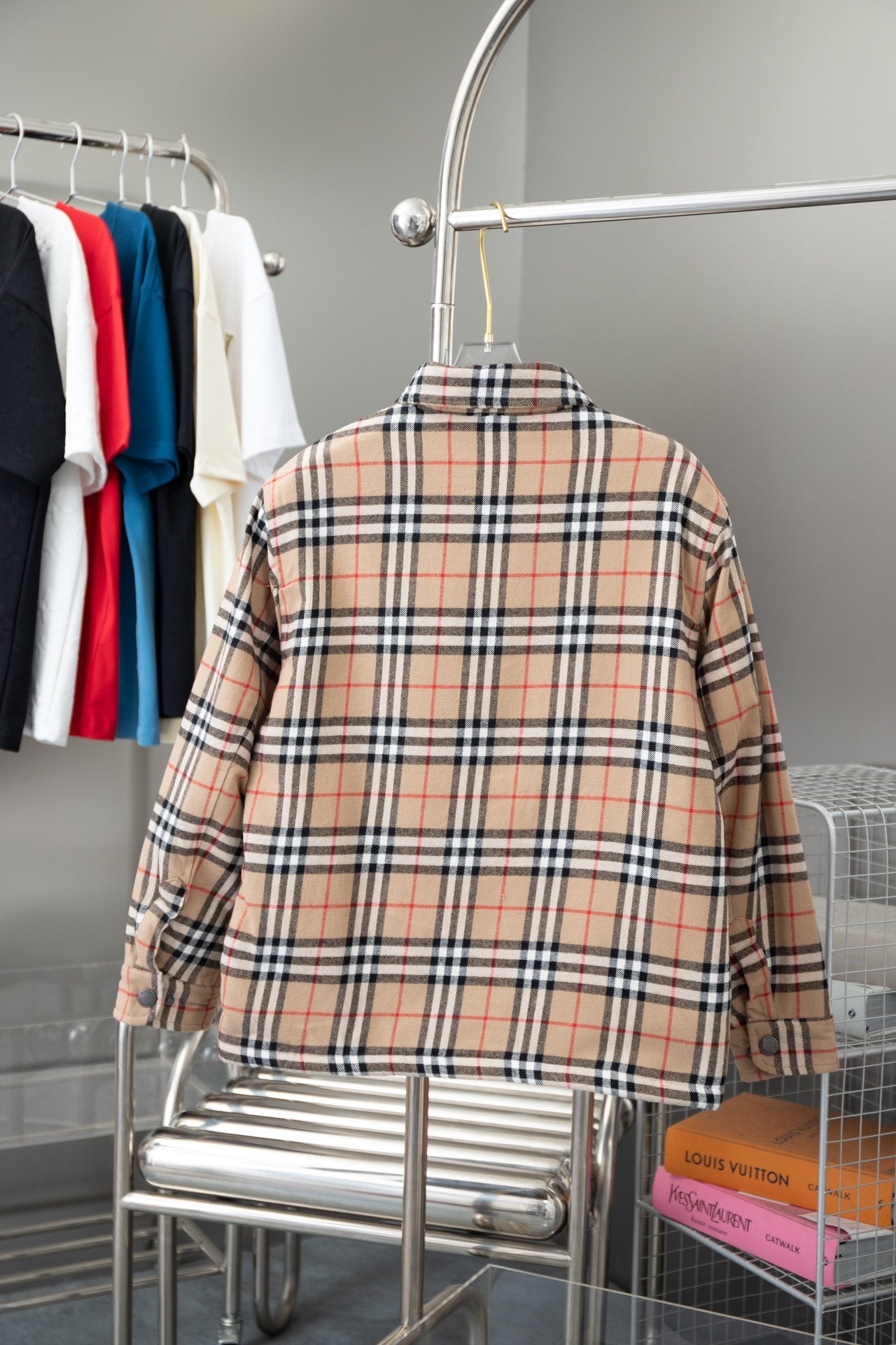 1126 New high quality plaid cotton-wool blend shirt jacket jacket