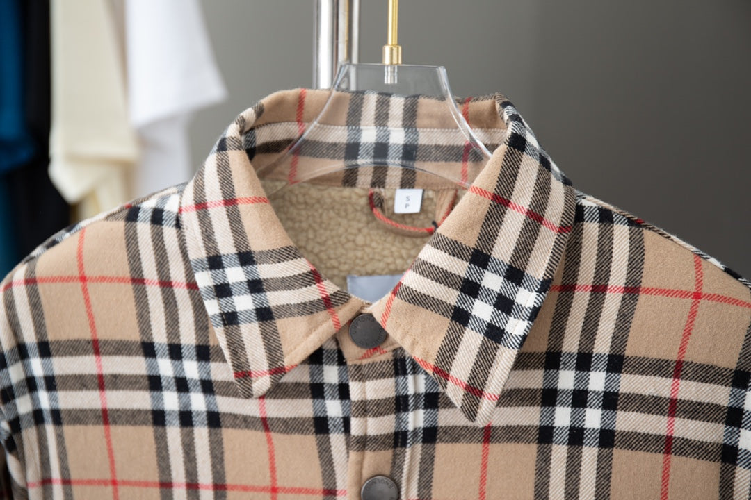 1126 New high quality plaid cotton-wool blend shirt jacket jacket