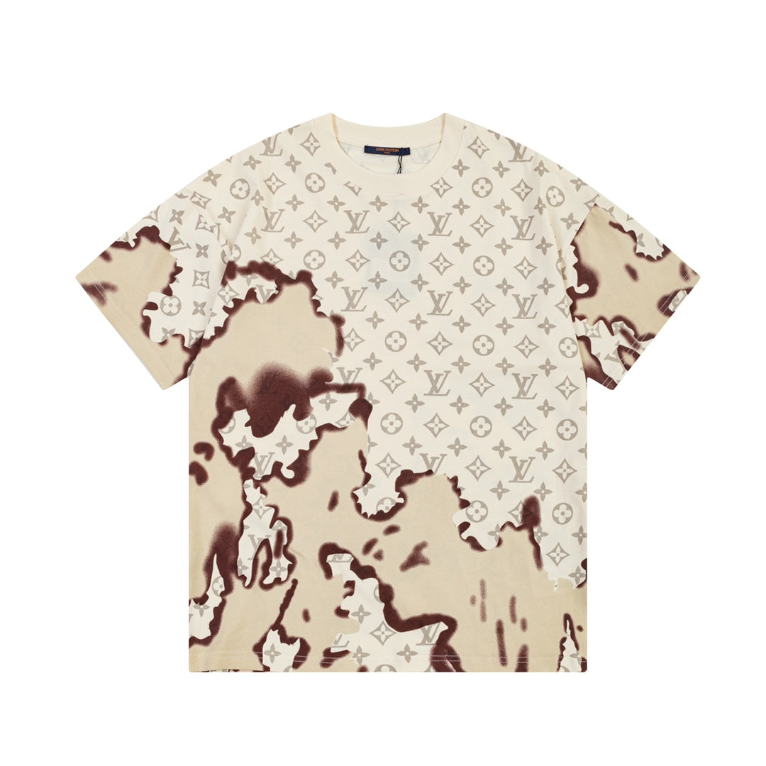 1203 New floral Fire Cloud print T-shirt