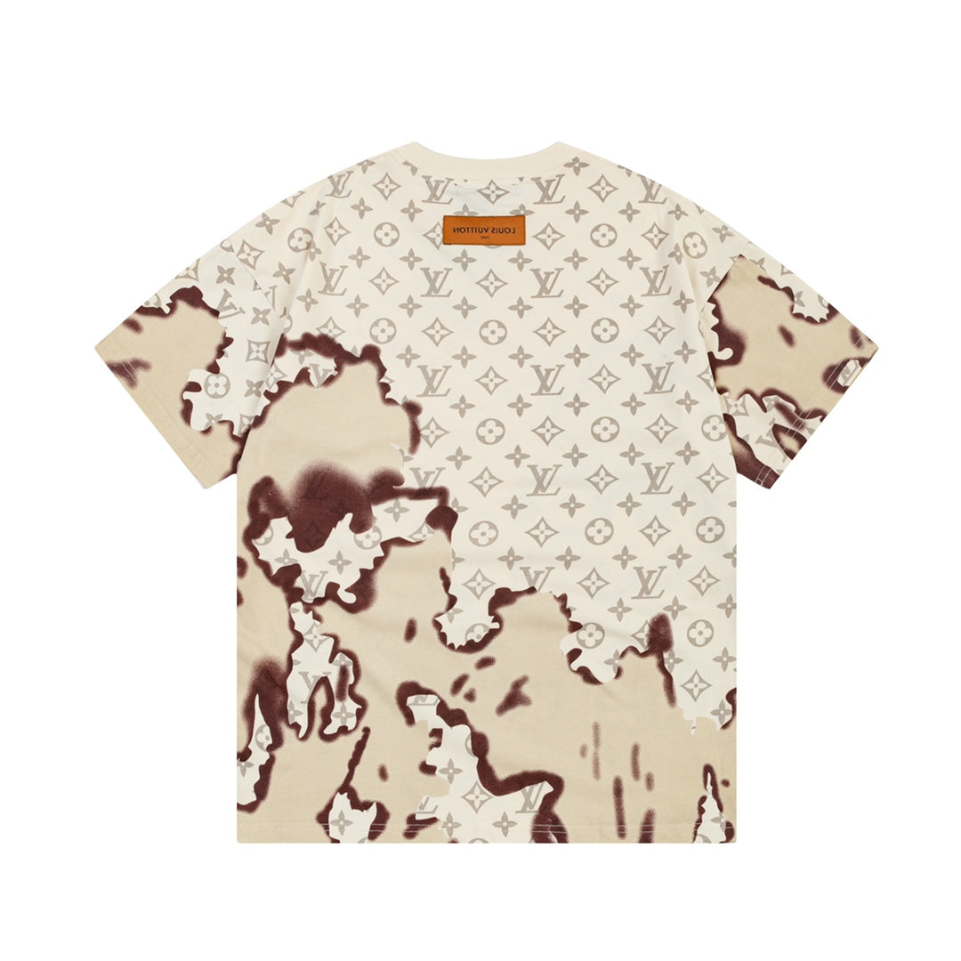 1203 New floral Fire Cloud print T-shirt