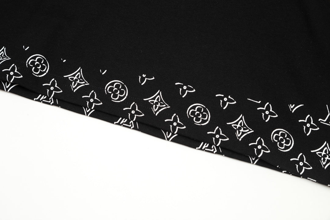 1203 New leather monogram embroidered T-shirt