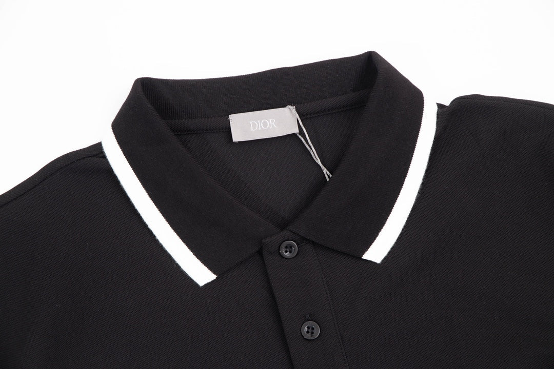 1203 New classic neckline color-matching POLO shirt