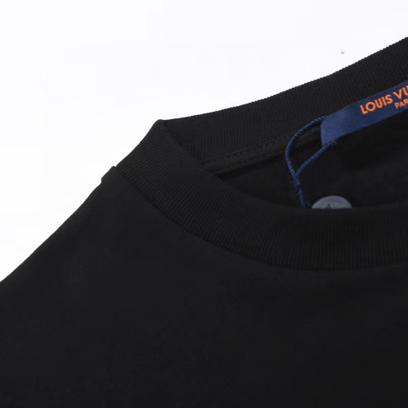 1211 New high quality embossed embossed T-shirt