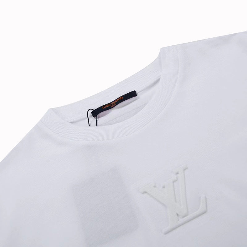 1211 New high quality embossed embossed T-shirt