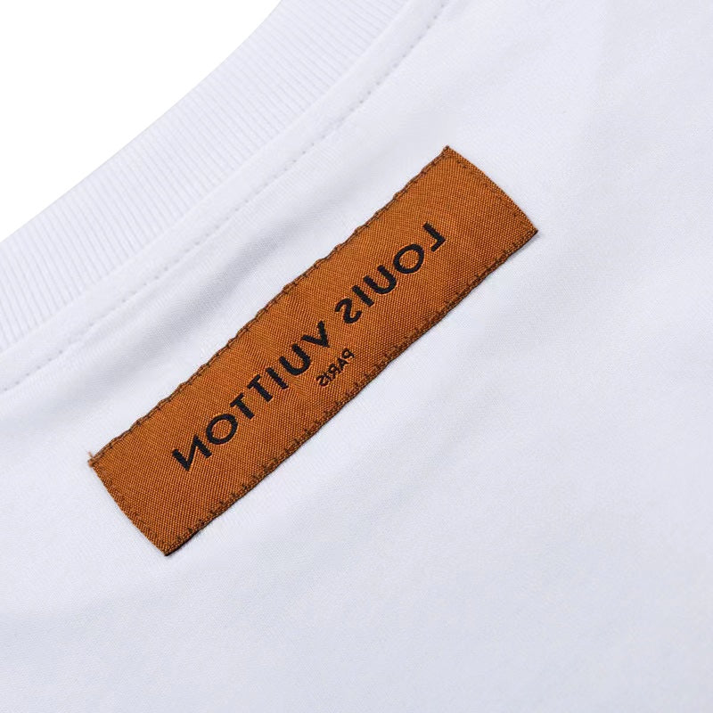 1211 New high quality embossed embossed T-shirt