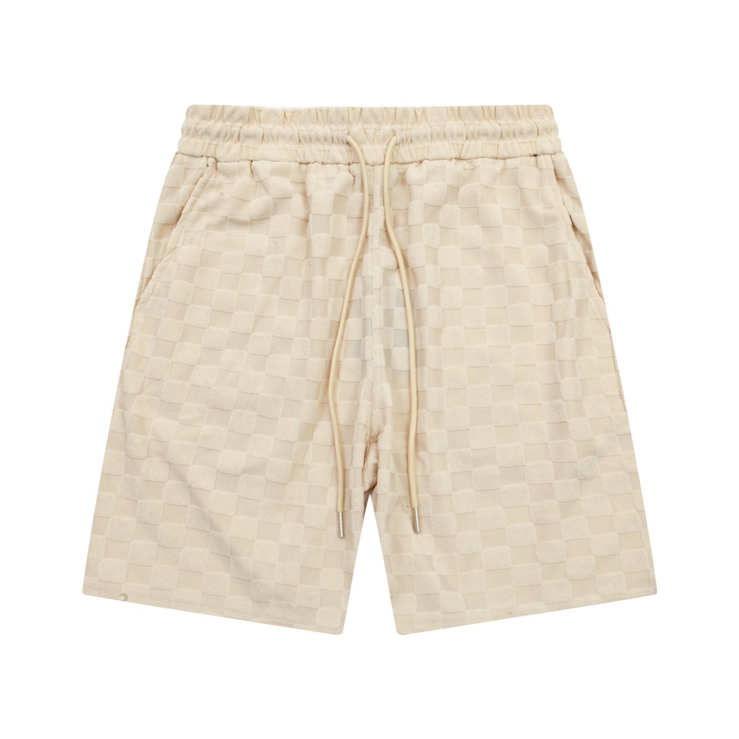 1211 New plaid jacquard towel shorts