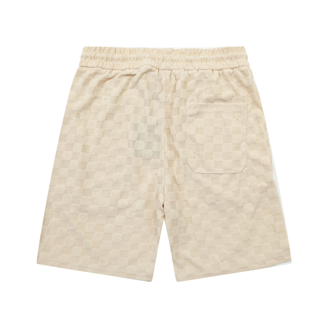 1211 New plaid jacquard towel shorts