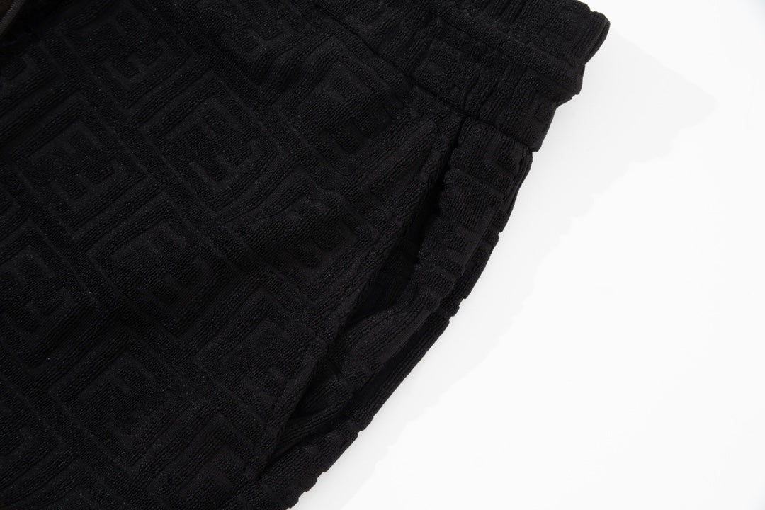 1211 New plaid jacquard towel shorts