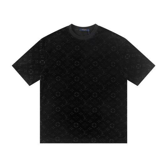 0205 Classic jacquard velvet T-shirt