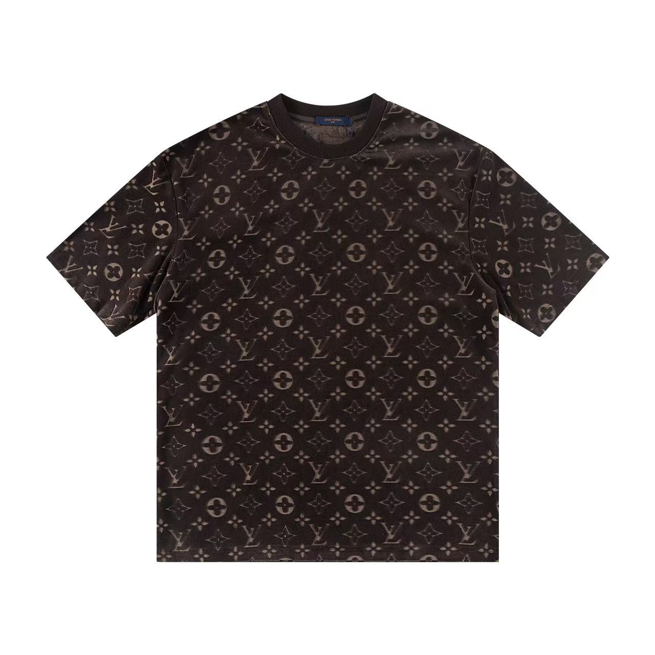 0205 Classic jacquard velvet T-shirt