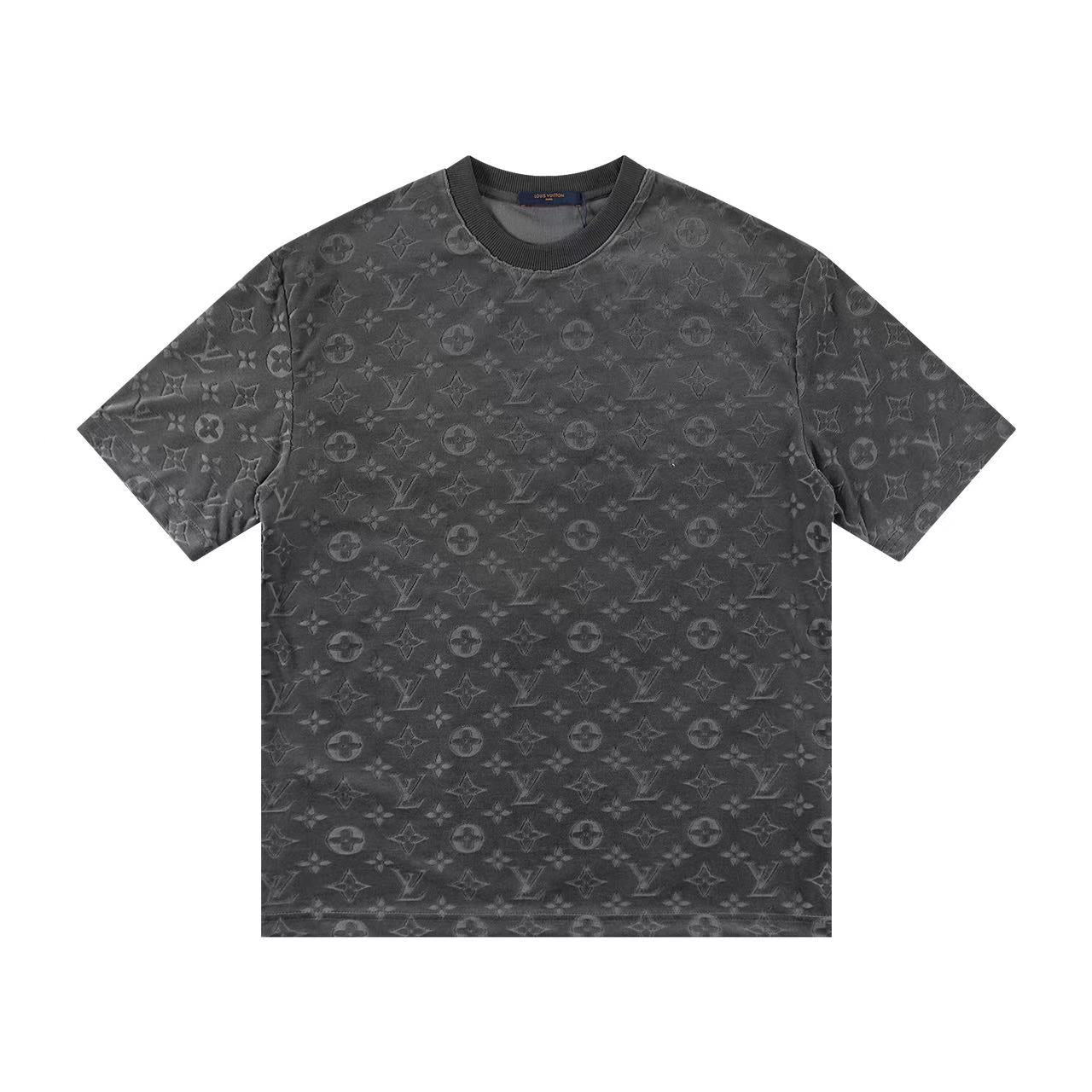 0205 Classic jacquard velvet T-shirt