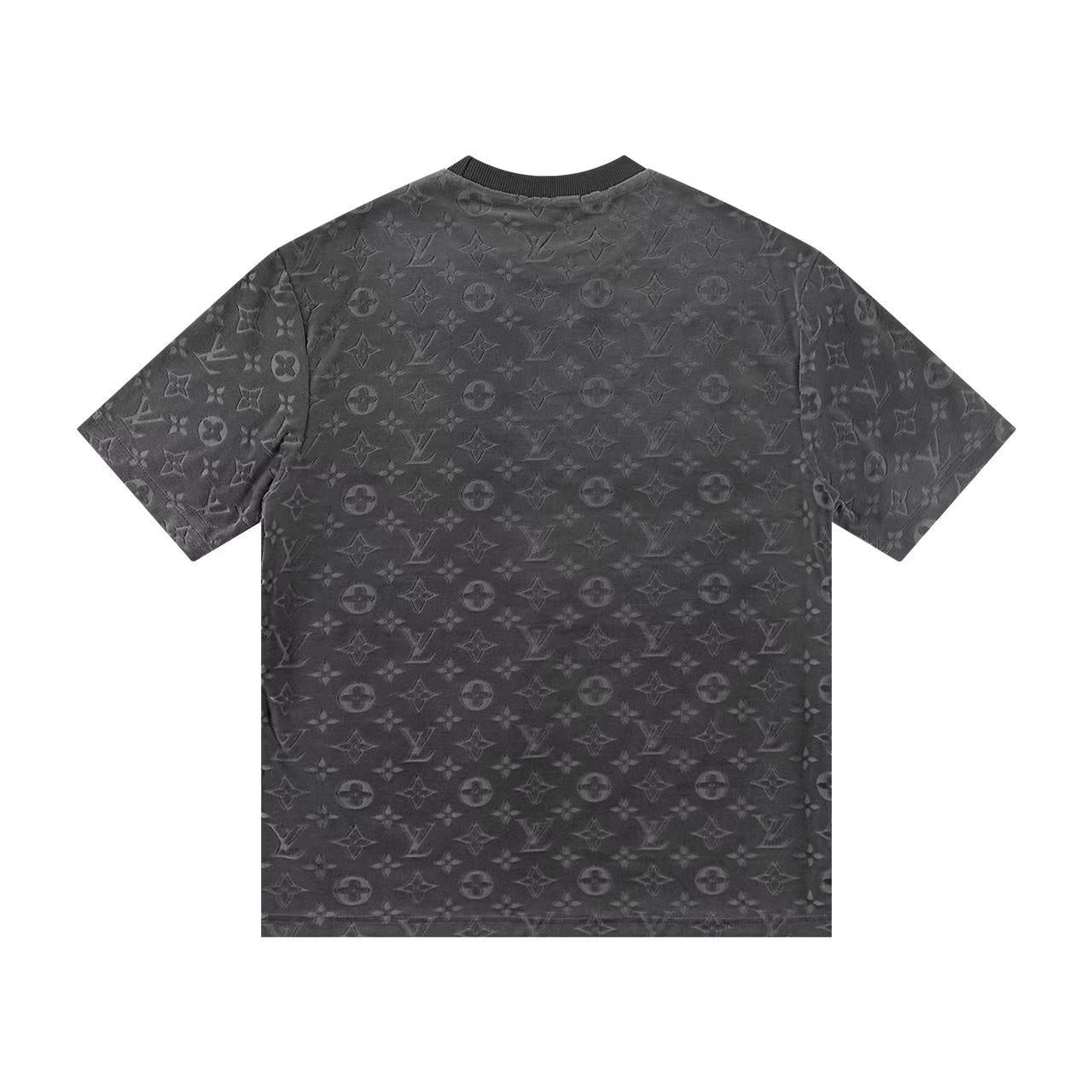 0205 Classic jacquard velvet T-shirt