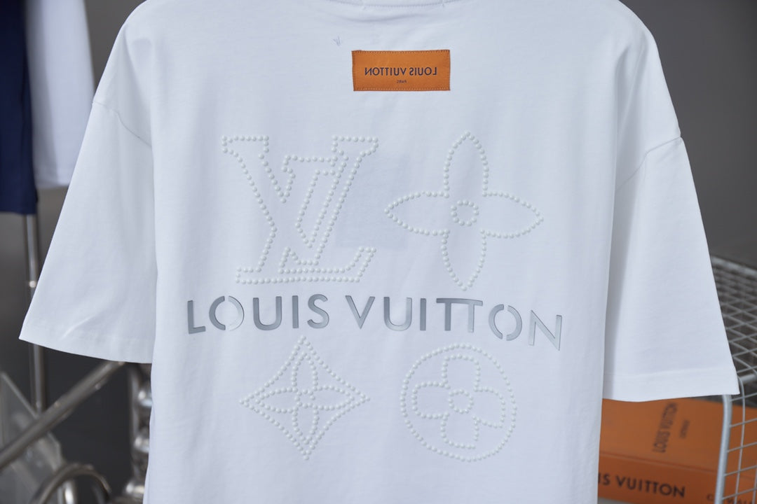 250212 New high quality monogram pearl diamond T-shirt