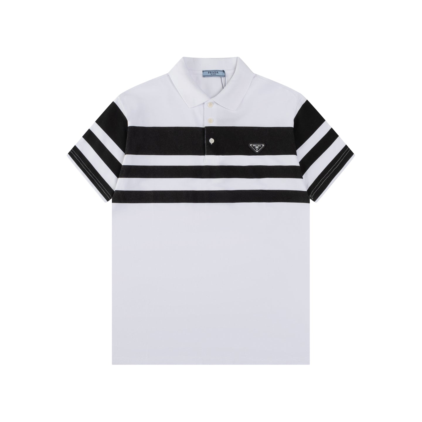 250218 New striped metal polo shirt