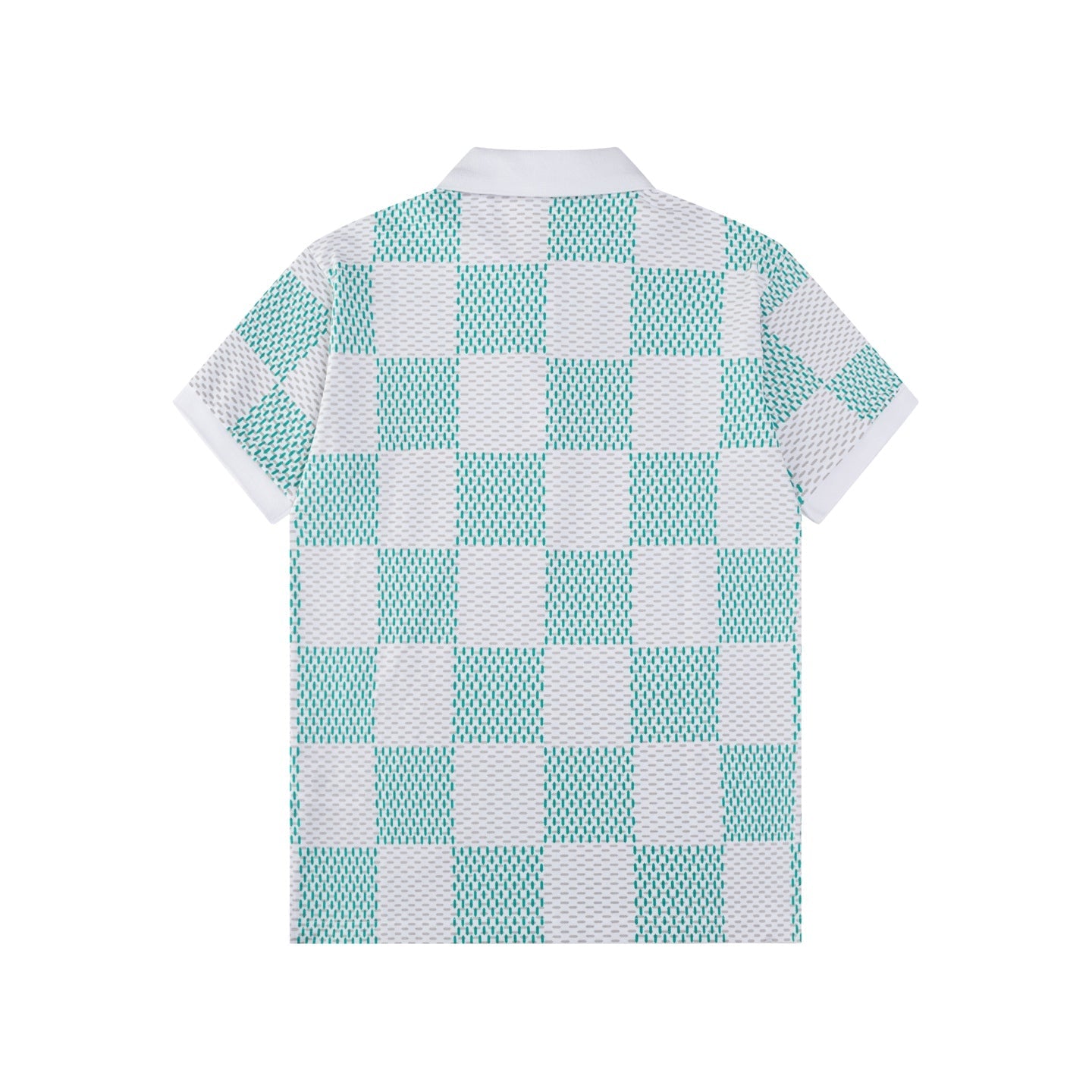 250218 New checkerboard texture polo shirt