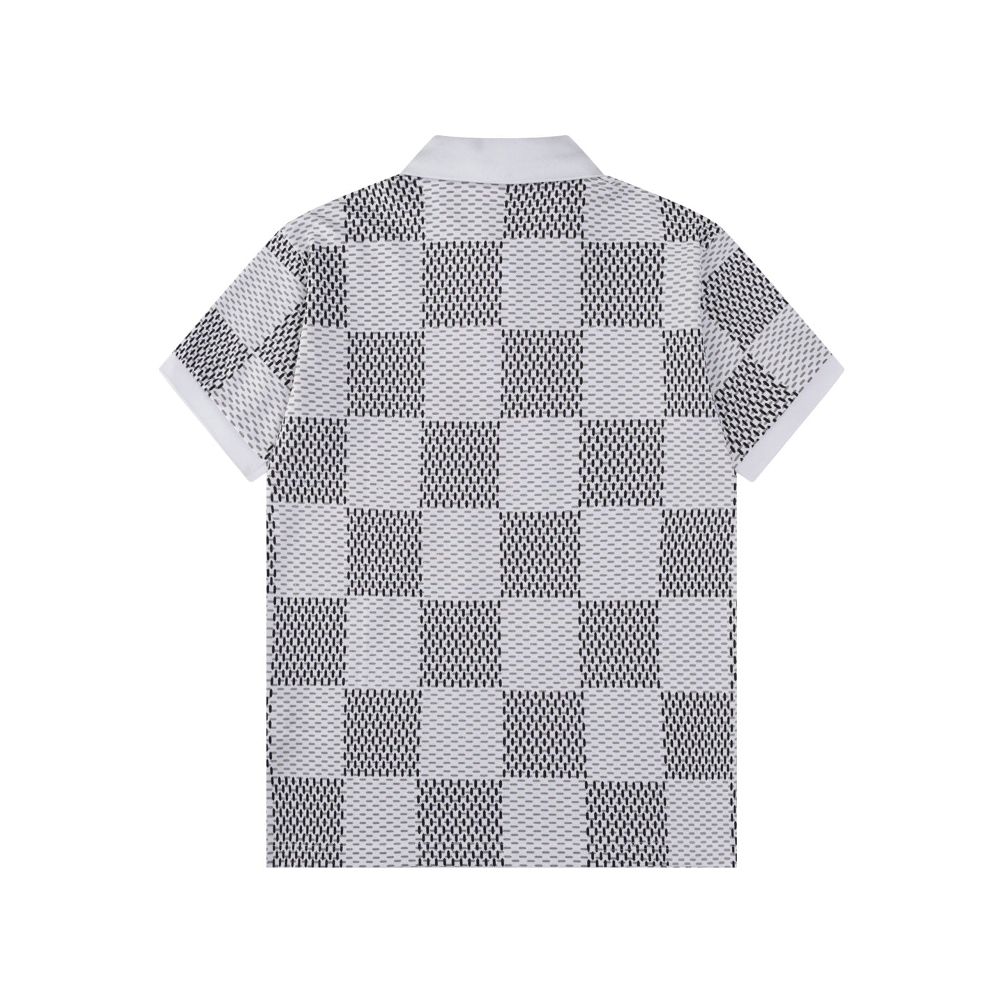 250218 New checkerboard texture polo shirt