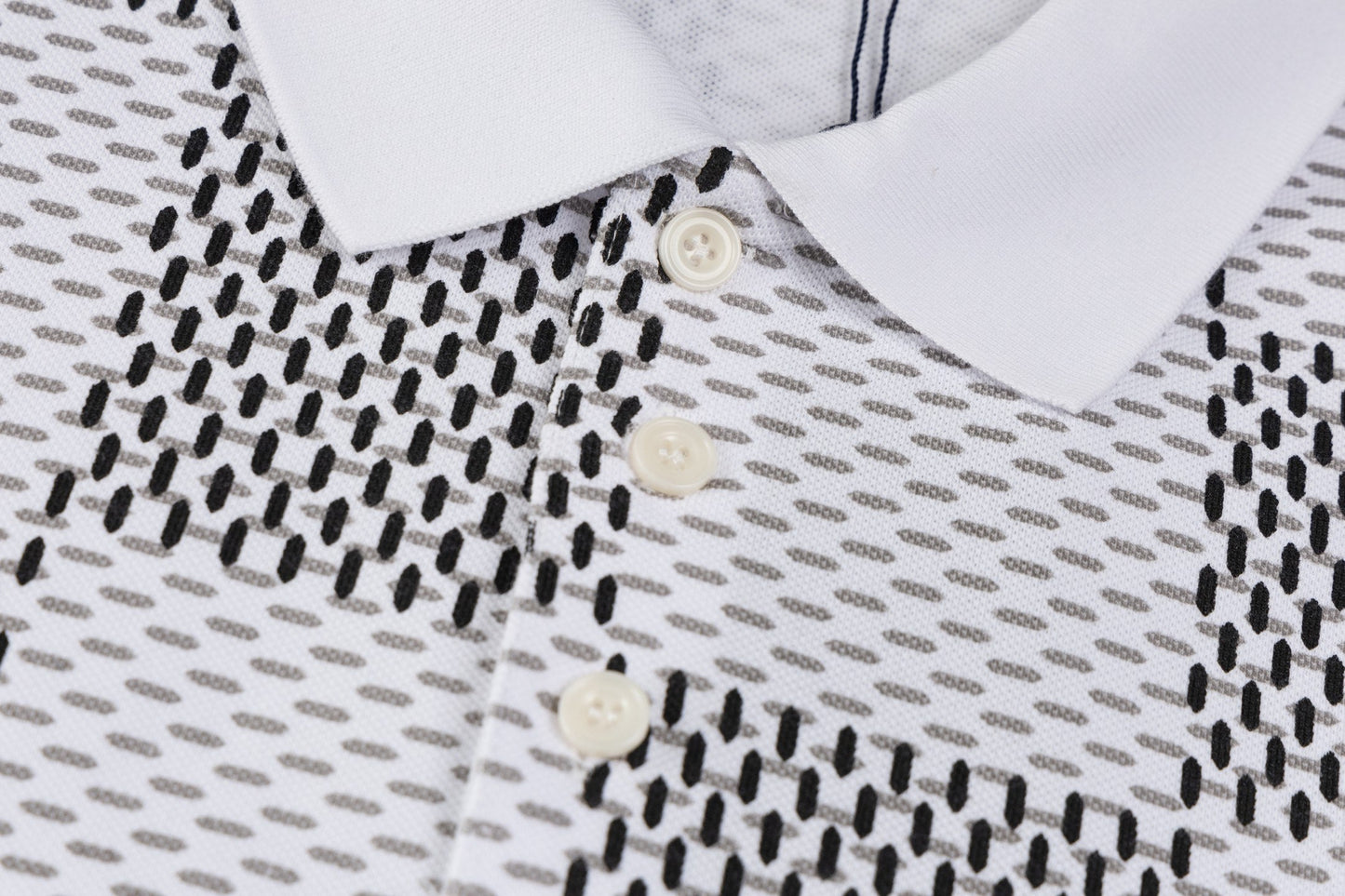 250218 New checkerboard texture polo shirt