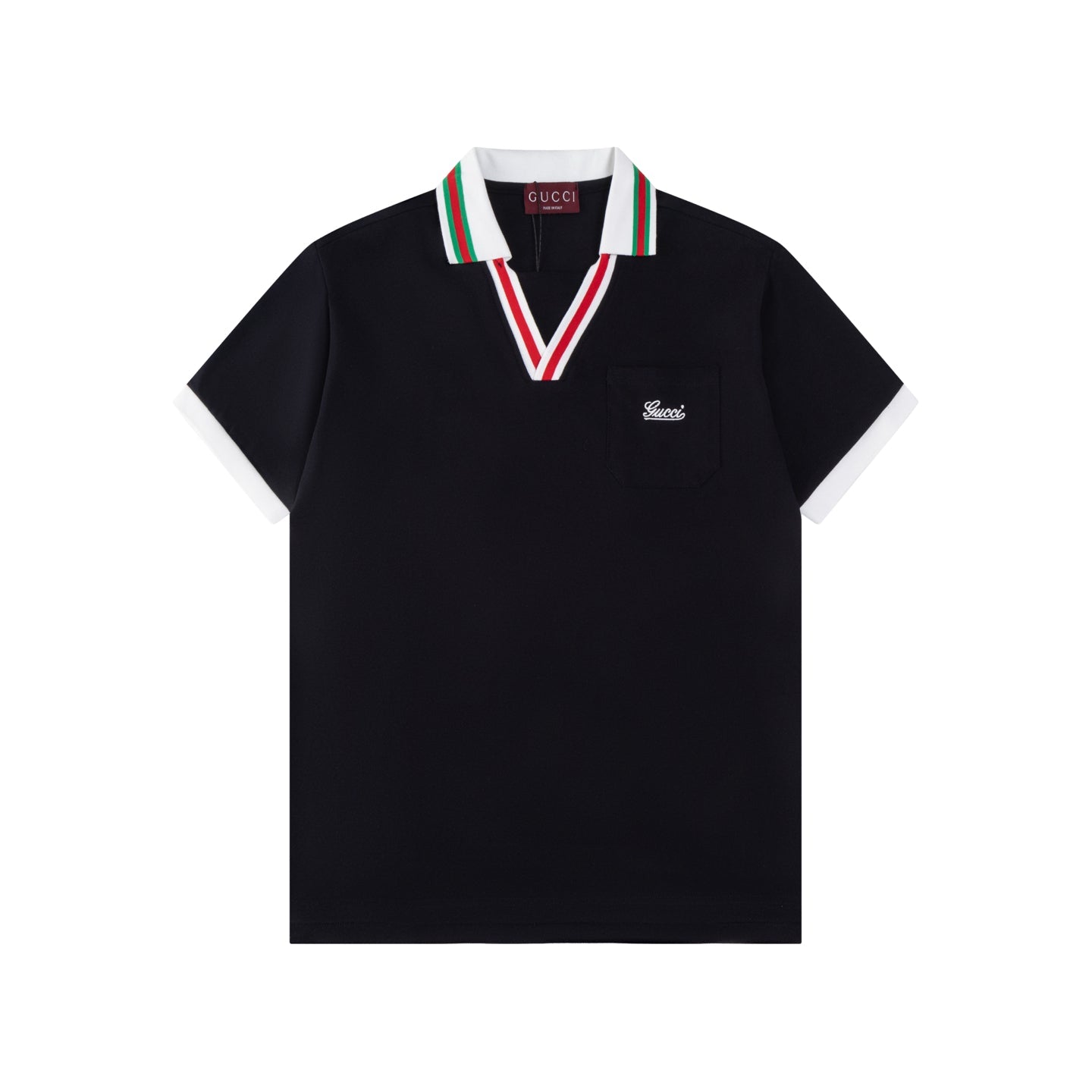 250218 New high quality navy collar polo shirt