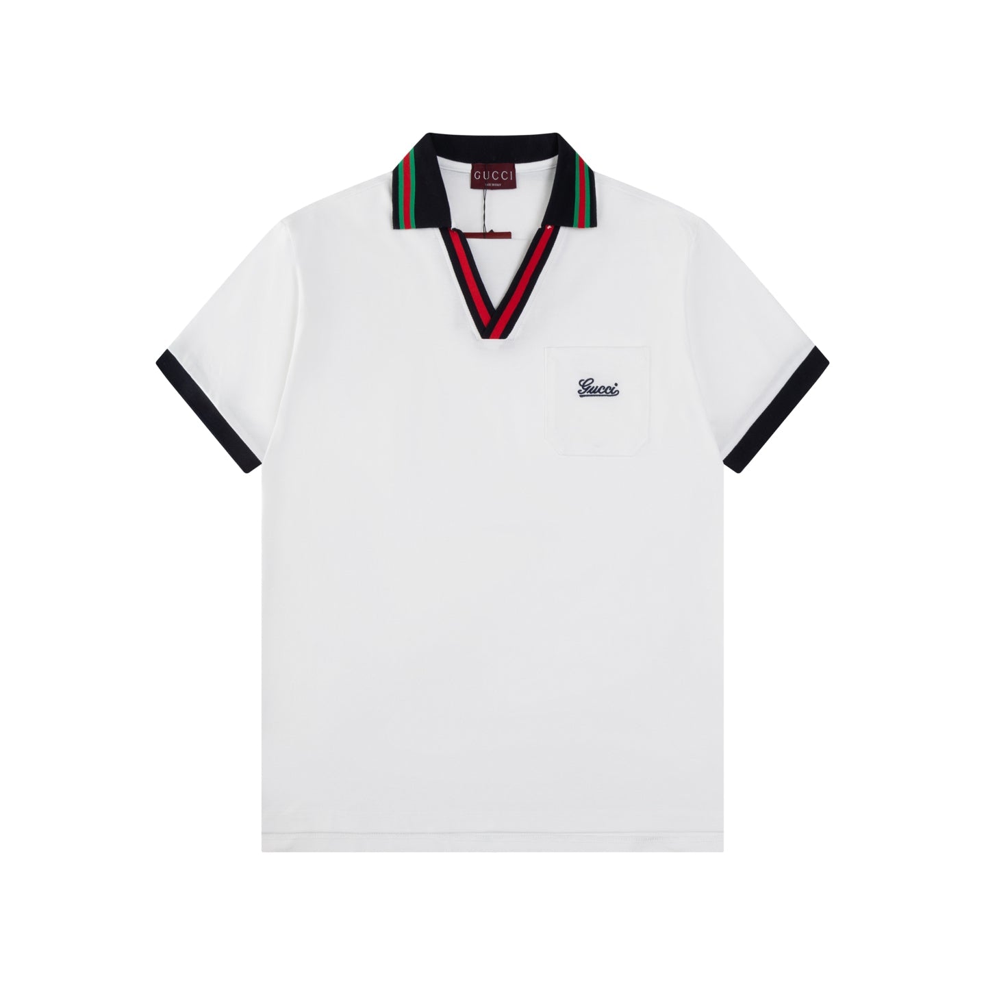 250218 New high quality navy collar polo shirt