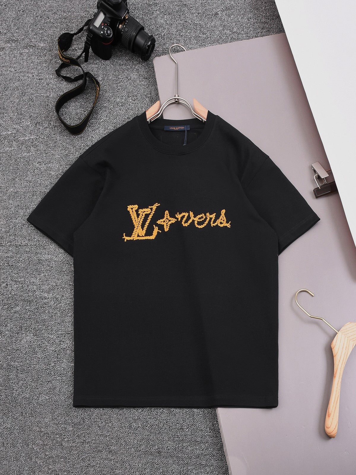 250218 New heavy embroidered washed T-shirts