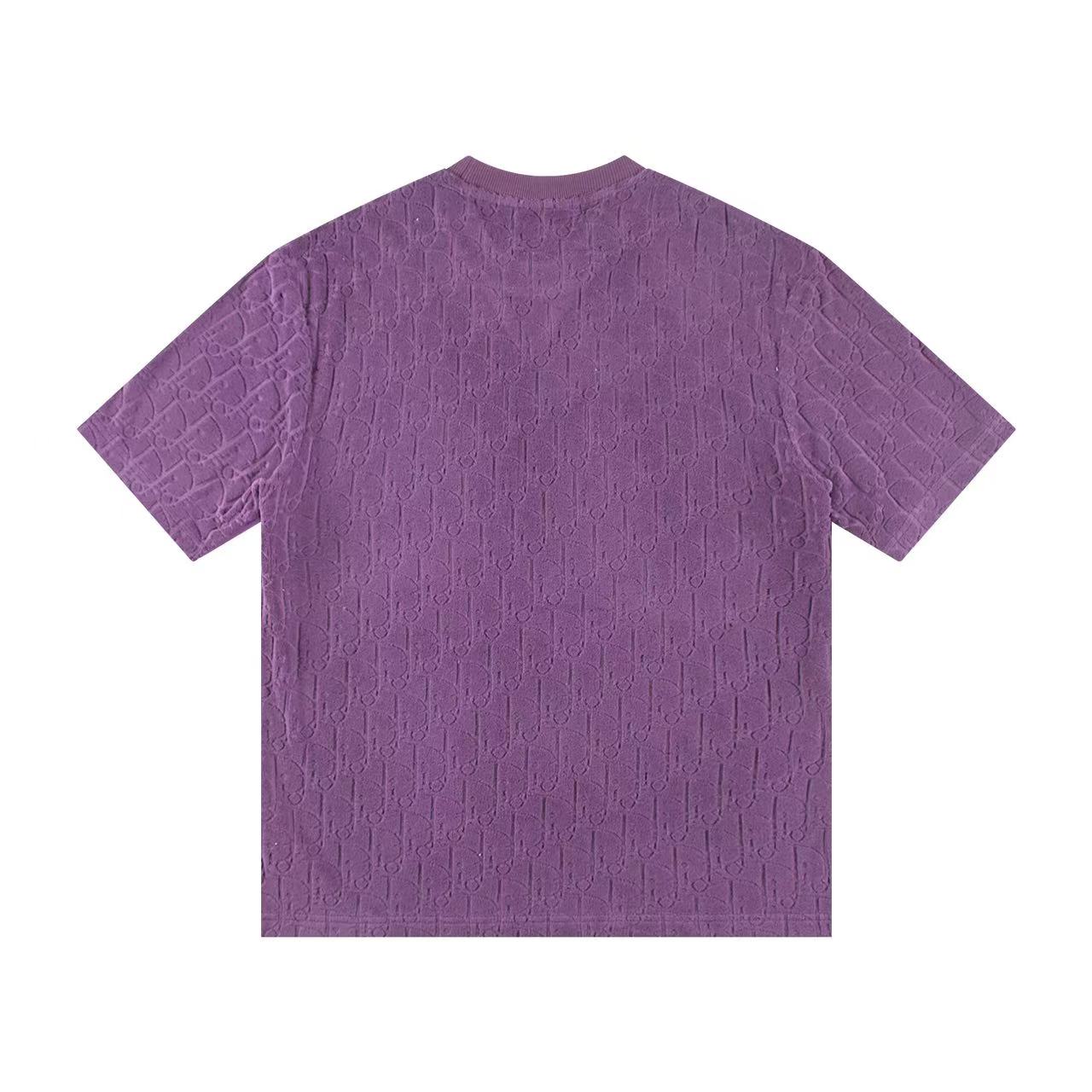 250218 New high quality flocking full logo knit T-shirt