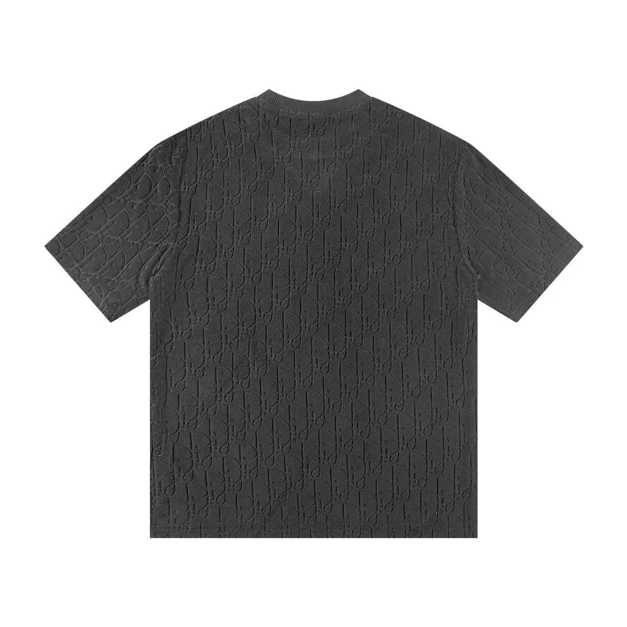 250218 New high quality flocking full logo knit T-shirt