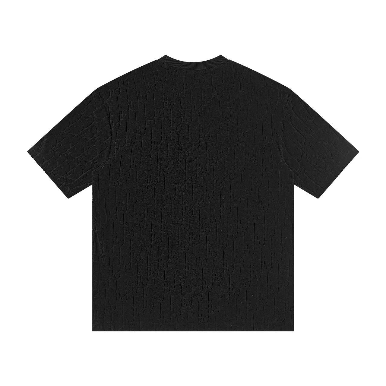 250218 New high quality flocking full logo knit T-shirt