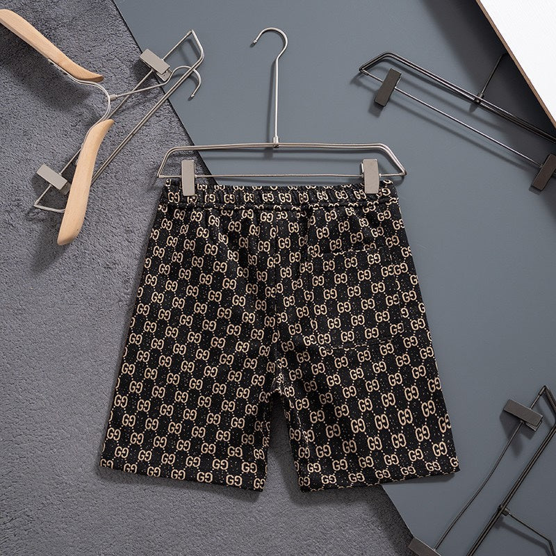 250224 New high quality jacquard knit stretch shorts