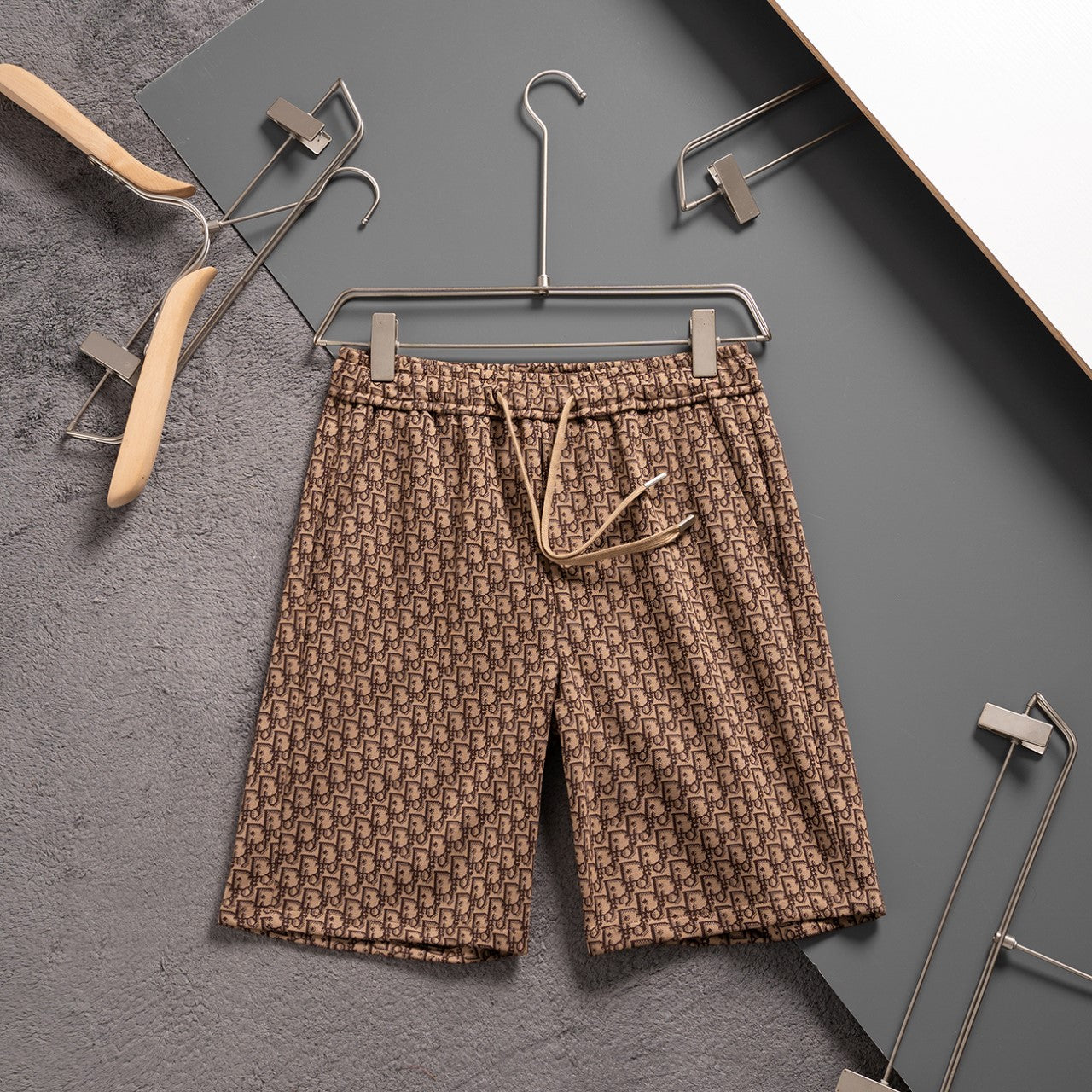 250224 New high quality jacquard knit stretch shorts