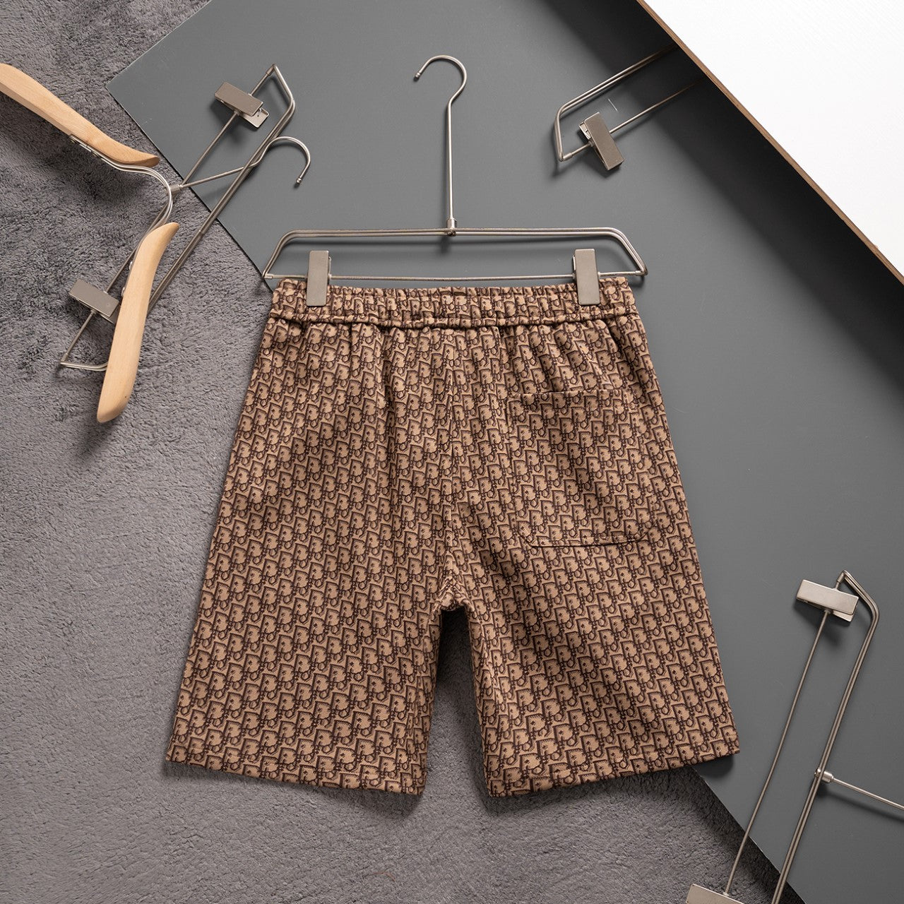 250224 New high quality jacquard knit stretch shorts